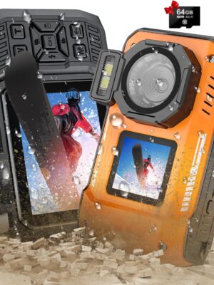 81Y0ngTAGSL._AC_SL1500_ 8K UHD 70MP WiFi Digital Camera with 64GB Card Rugged Waterproof Dustproof Shockproof 33FT Underwater Camera Dual-Screen Selfie for Snorkeling Autofocus Point and Shoot Digital Camera (Orange)